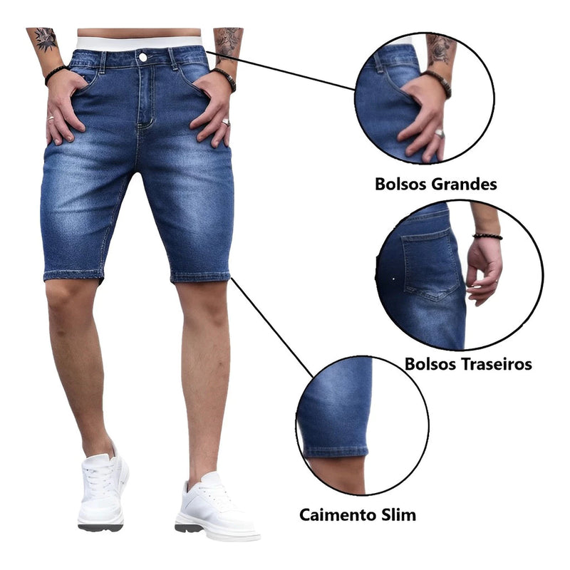 Kit 02 Bermudas masculina Lisa Modas Verão