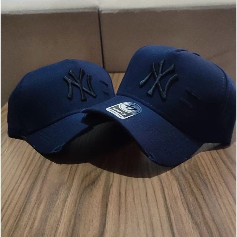 Bonés NY New York Yankess moda Aba Curva Trucker Destroyed Rasgado Rasgadinho Fitão Strapback