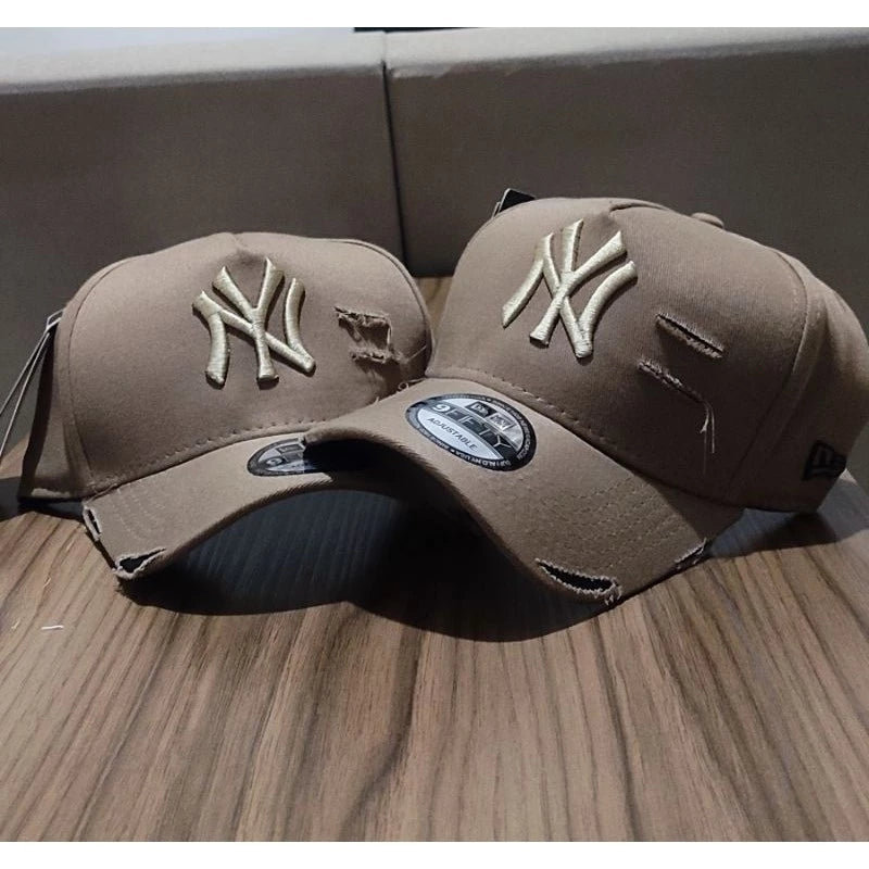 Bonés NY New York Yankess moda Aba Curva Trucker Destroyed Rasgado Rasgadinho Fitão Strapback