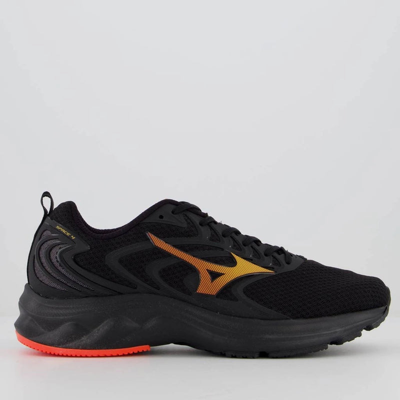 Tênis Mizuno Space 4 Preto e Laranja