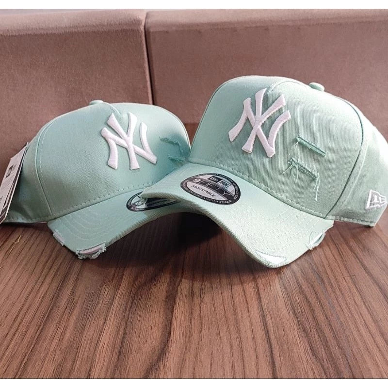 Bonés NY New York Yankess moda Aba Curva Trucker Destroyed Rasgado Rasgadinho Fitão Strapback