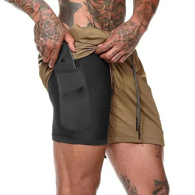 Shorts Masculino DryFit Com Compressão + [BRINDE EXCLUSIVO]