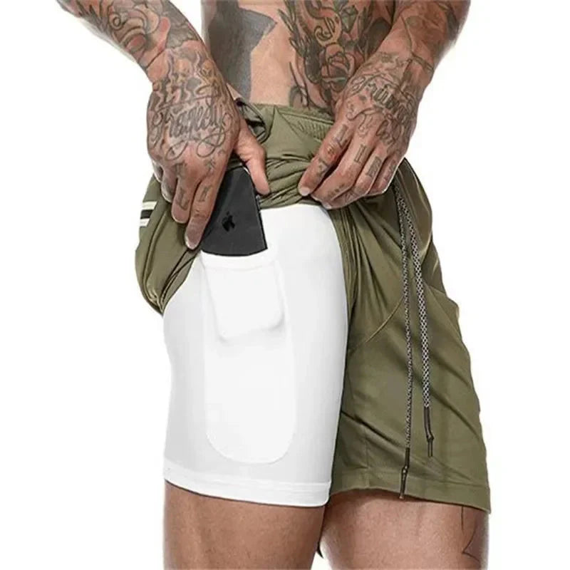 Shorts Masculino DryFit Com Compressão + [BRINDE EXCLUSIVO]