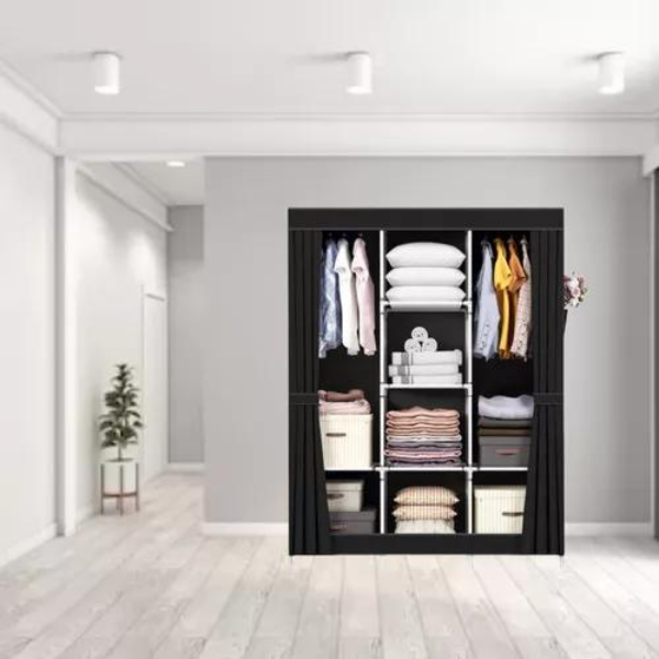 Folding Wardrobe 2 Doors Organizer Cabinet