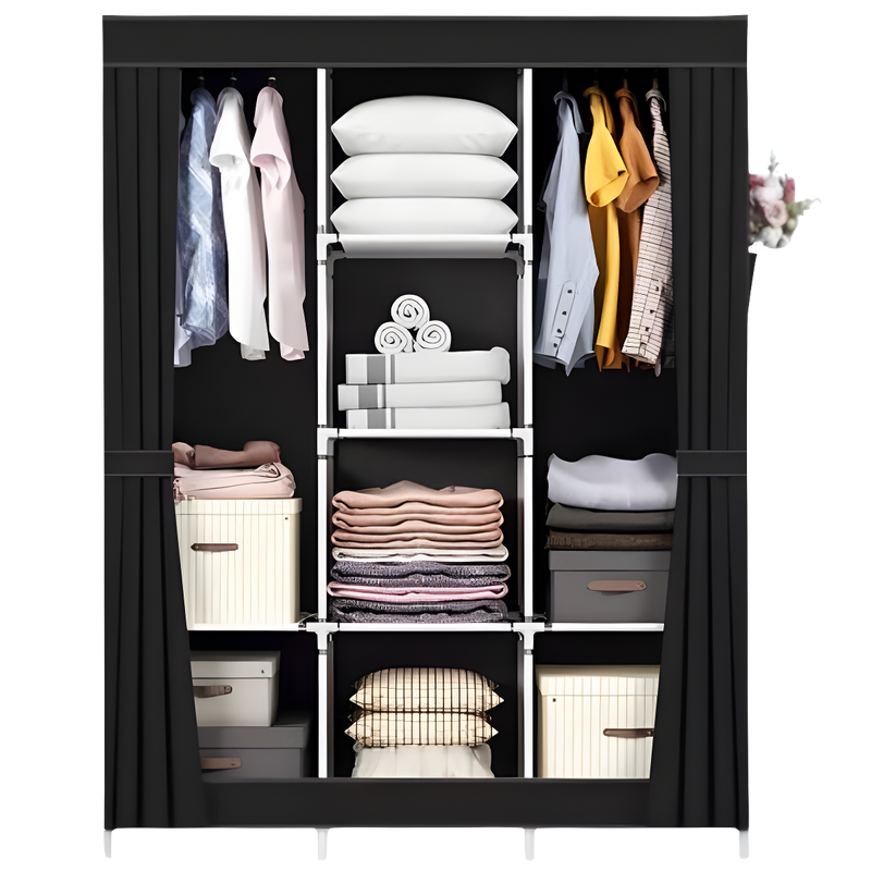 Folding Wardrobe 2 Doors Organizer Cabinet