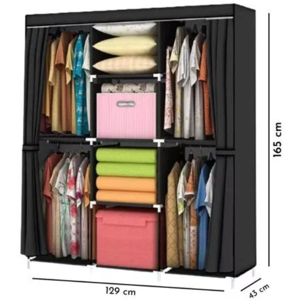 Folding Wardrobe 2 Doors Organizer Cabinet