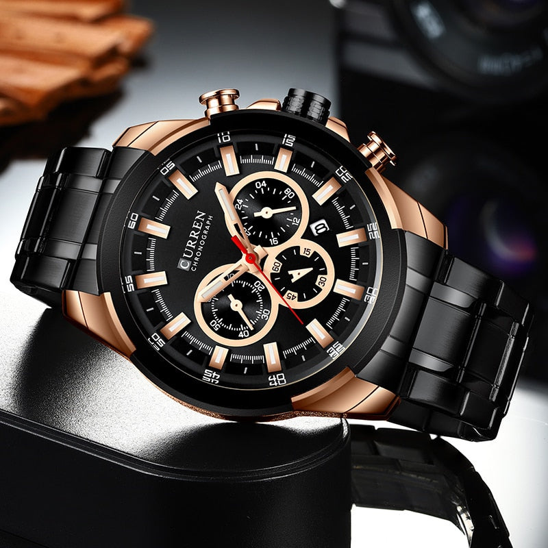 Relógio Curren Masculino Chronograph 8361 Original