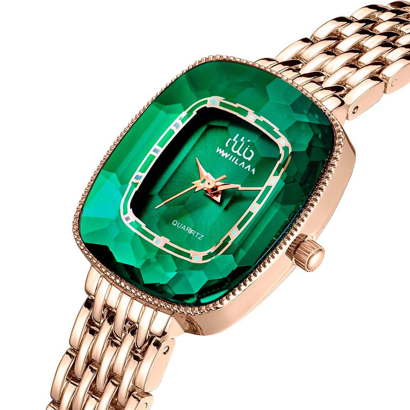 Relógio Feminino Pequeno Diamond Green Original