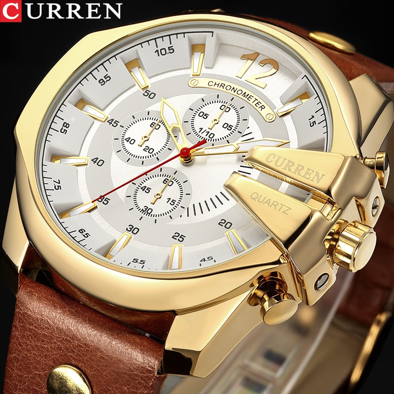 Relógio Curren Chronometer Elegance 8176 Original