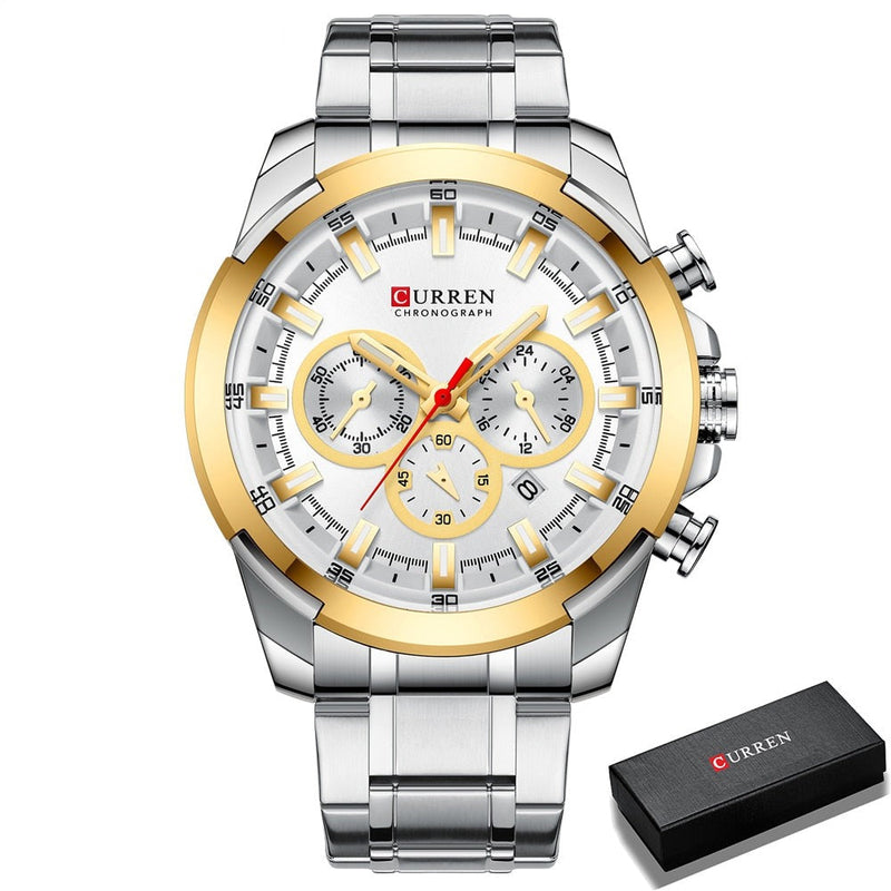 Relógio Curren Masculino Chronograph 8361 Original