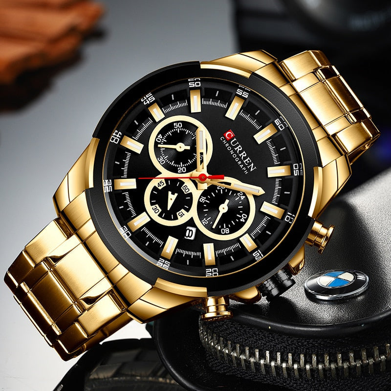 Relógio Curren Masculino Chronograph 8361 Original