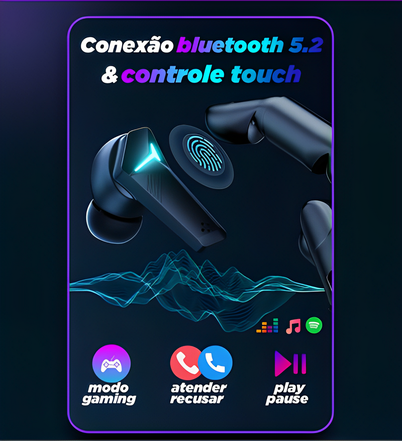 Fone de Ouvido Bluetooth | Gamer  ™ (Ultimas Unidades)