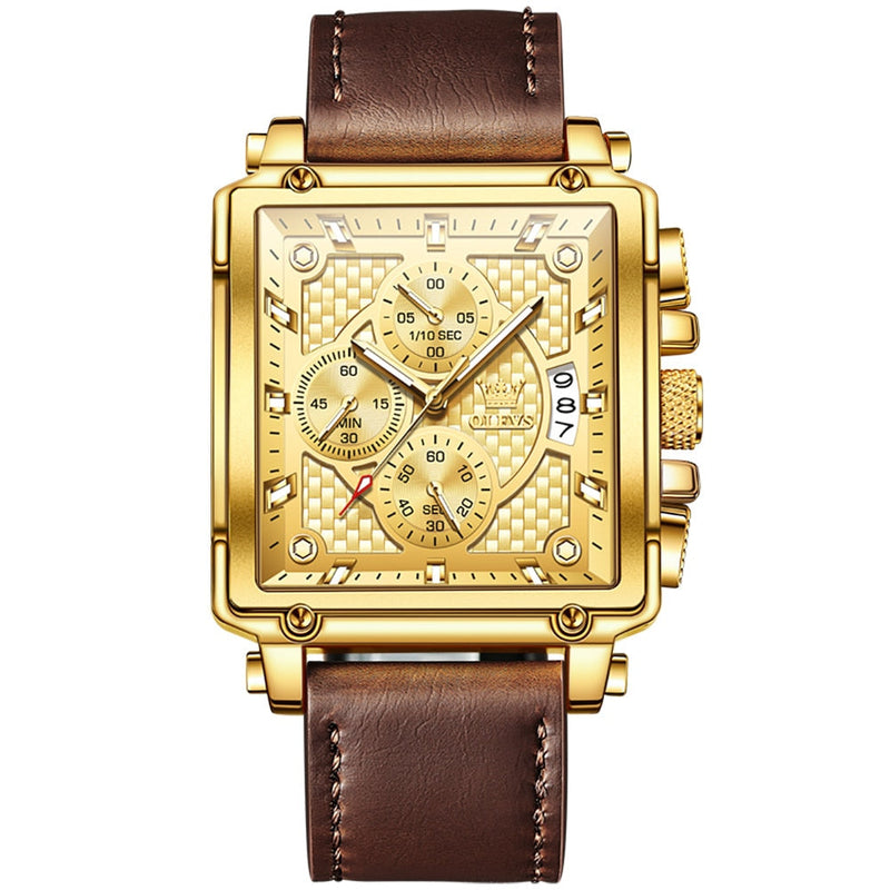 Olevs Luxury Original Square Men's Watch