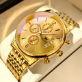 Gold Boss Olevs Original Men's Golden Watch