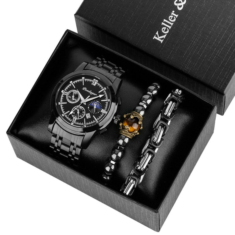 Authentic Poedagar Men's Watch Kit with Two Bracelets