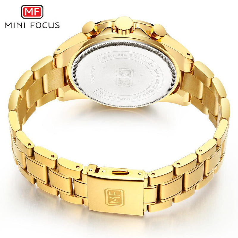 Relógio Masculino Dourado Premium Gold Luxo Original