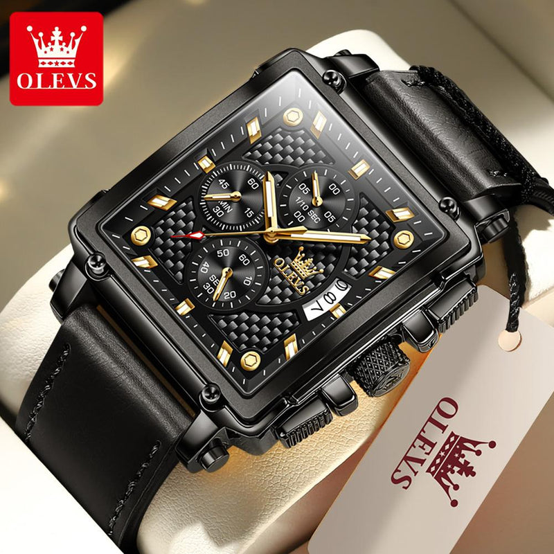 Olevs Luxury Original Square Men's Watch