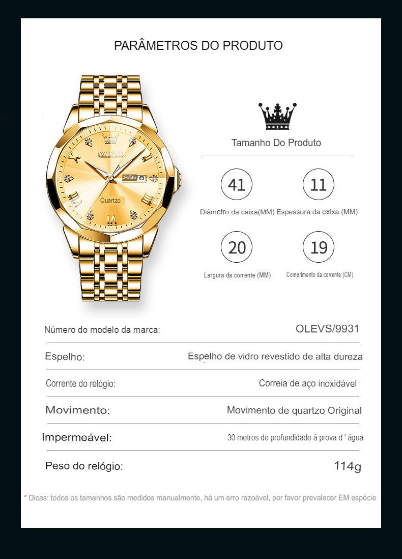 Olevs Diamond Men's Watch